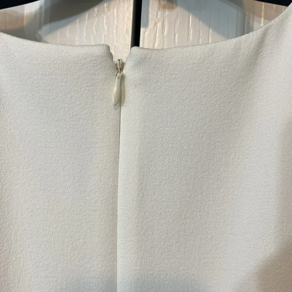 Nine West White Dress with Black Crochet Detail on Sleeves & Hem | Size 14 | NWT - Picture 6 of 15